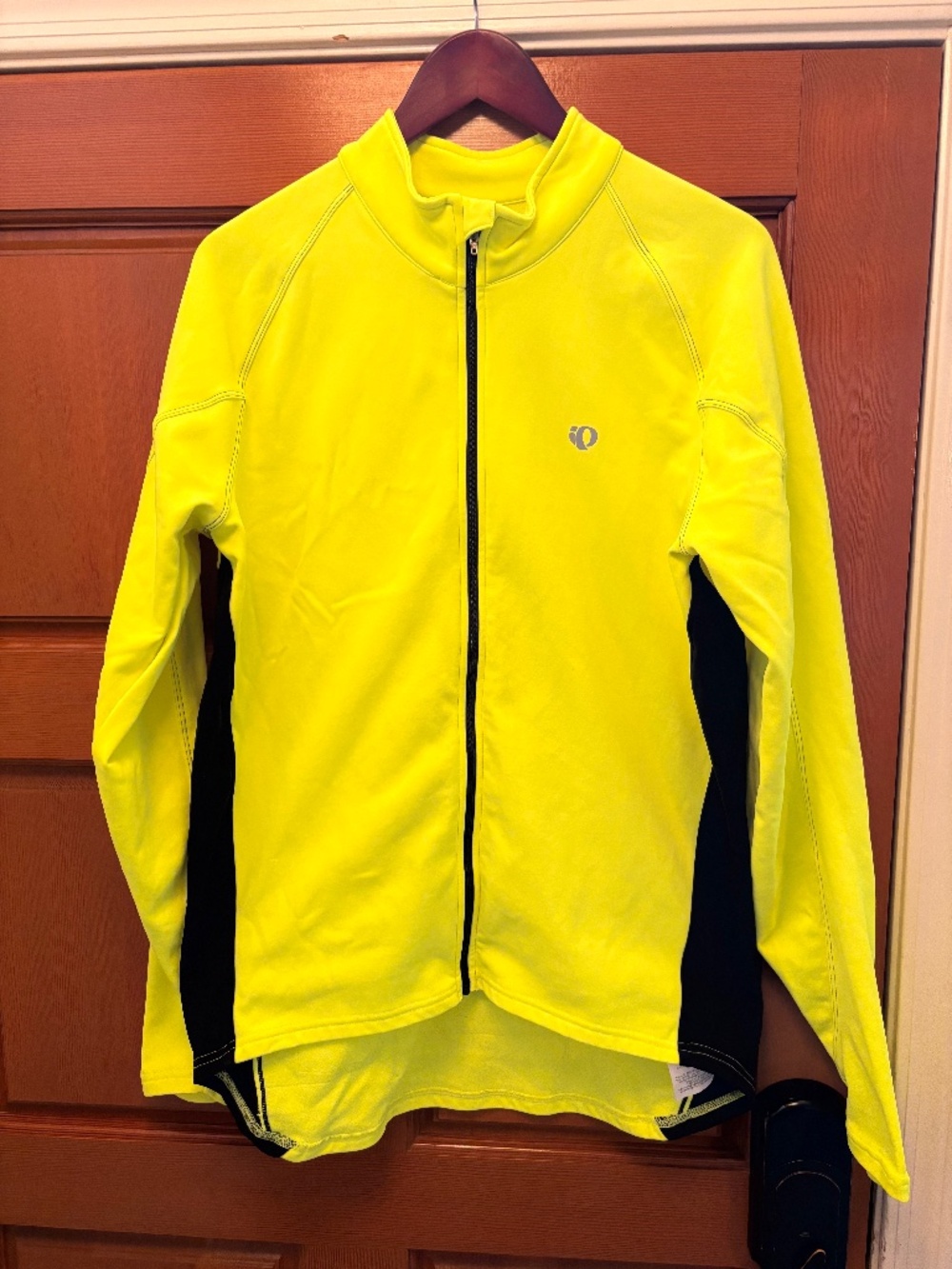 Nice mens XL Pearl Izumi bright yellow cycling jacket